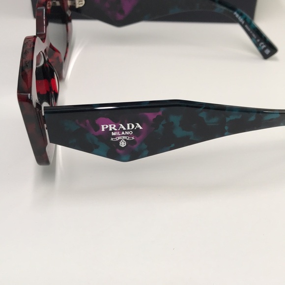 New Authentic Prada Red Tortoise Shell Sunglasses main image 12
